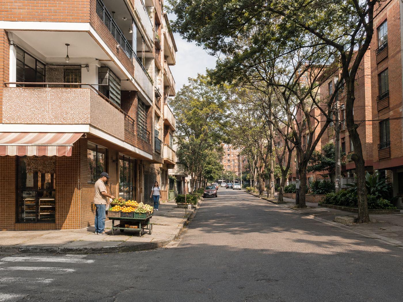 A street in Conquistadores, Laureles, Medellin